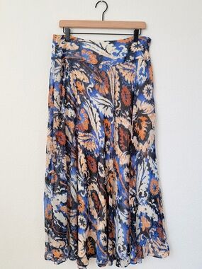 Jones New York Multicolor Floral Midi Blanche Skirt Size 10